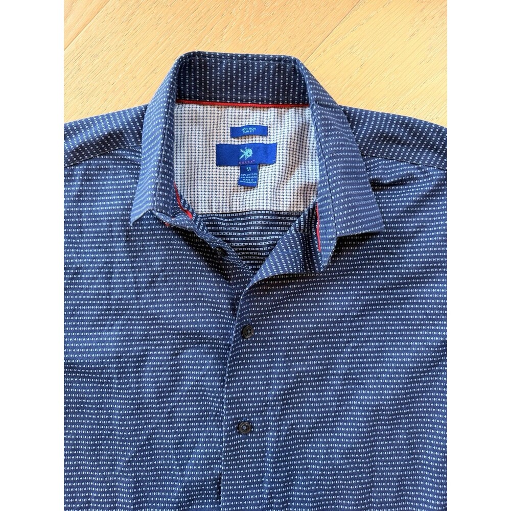 Egara Slim Fit Stretch Non Iron Button Up Shirt Mens Medium